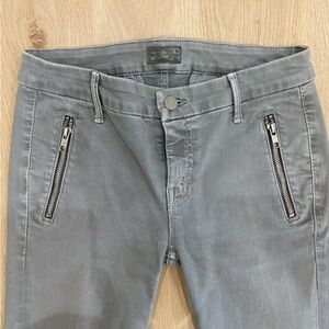 MOTHER JEANS crop zip muse size 25